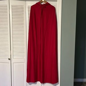 Unisex - Adult red hooded cape
